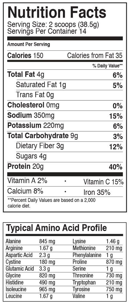 Dark Chocolate Protein Powder - 1.2 LBS, 14 Servings