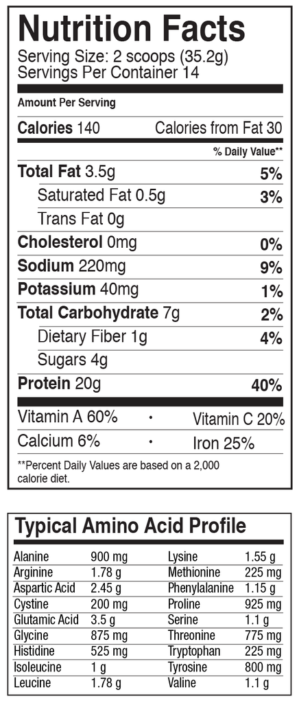 Tropical Protein Powder - 1.1 LB, 14 Servings